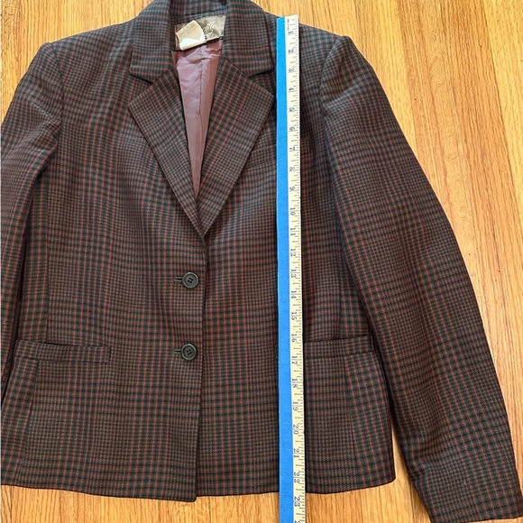 Saville Women's Brown 100% Pure Wool Long Sleeve Lined Blazer Jacket 4 - Picture 9 of 10